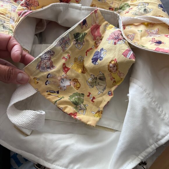 Messy Baby Diaper Bag & Changing Mat Set - Vintage Style Yellow Print - Picture 6 of 9